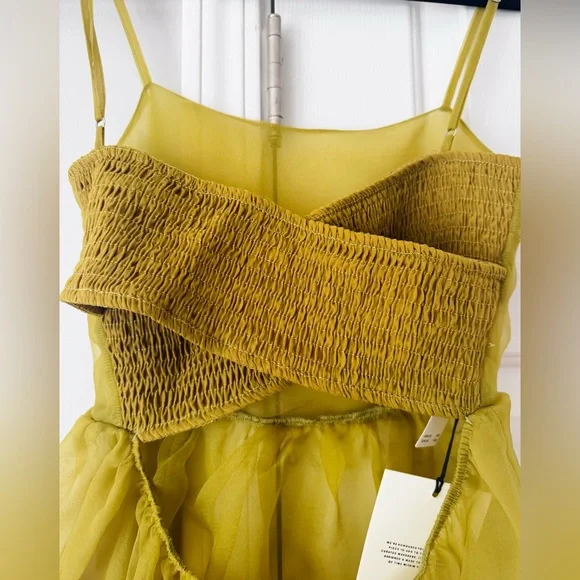 Anthropologie Oh Seven Days Organza Sheer Midi Dress, Size XS - Picture 10 of 13